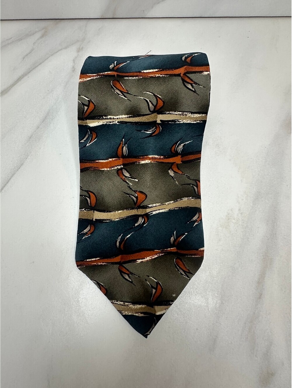 Vintage J. Garcia Landscape with Eye Collection 10 multicolored 100% silk tie